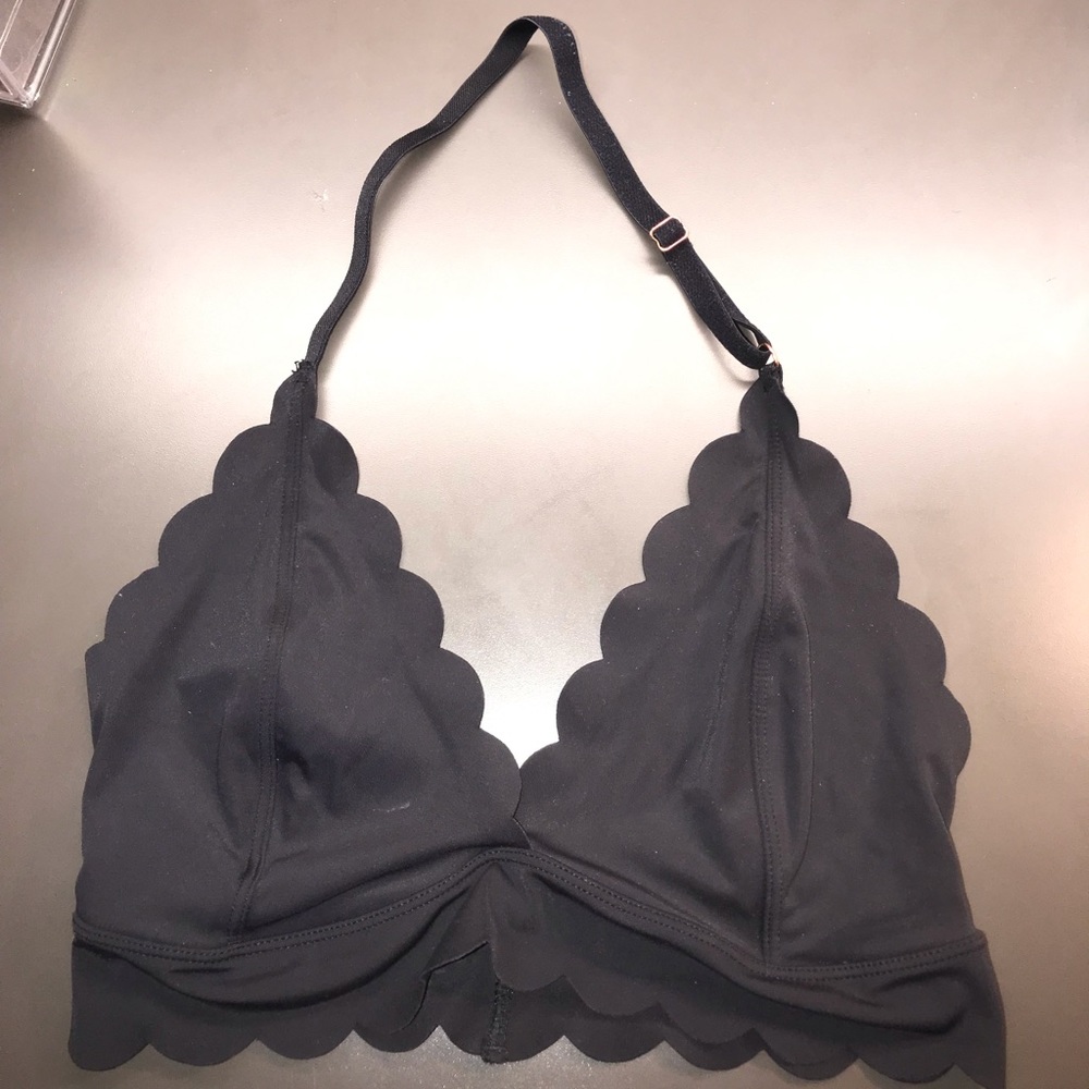 Black halter bralette